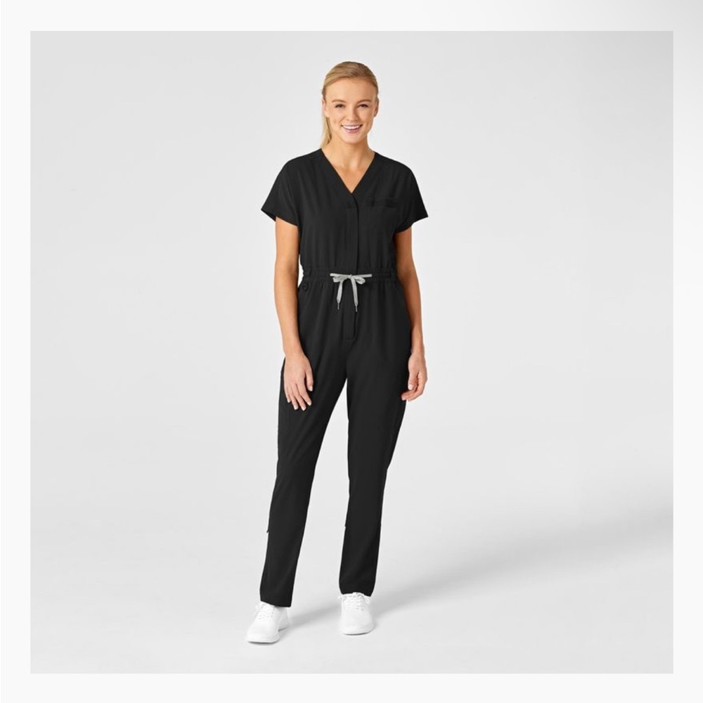 WonderWink Renew Women's Zip Front Scrub Jumpsuit | Royal | Size S